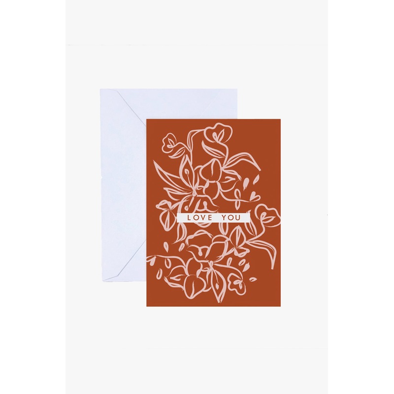 Love you Floral Greeting Card