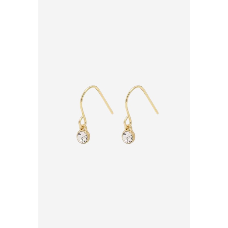 Lucia Crystal EOL Pendant Hook Earrings Gold