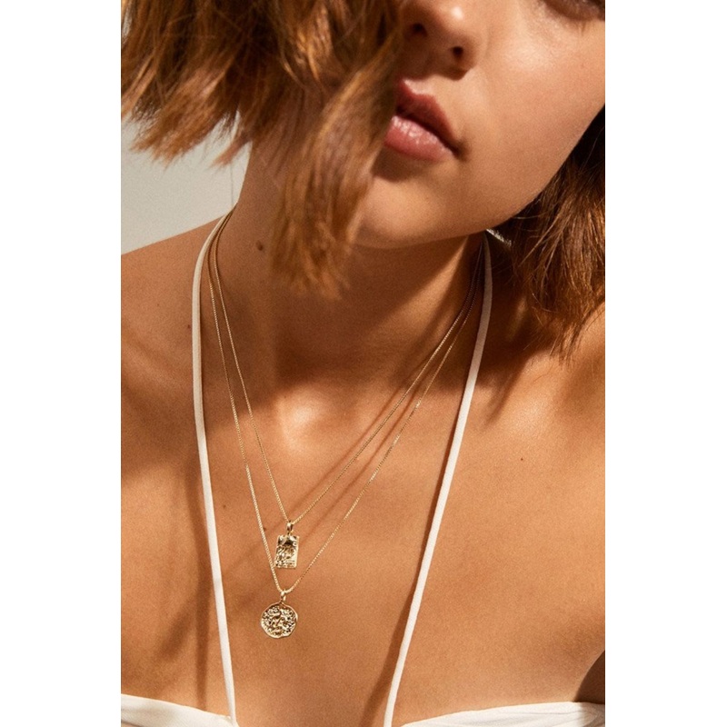Valkyria Gold Plated Pi Double Chain EOL Necklace