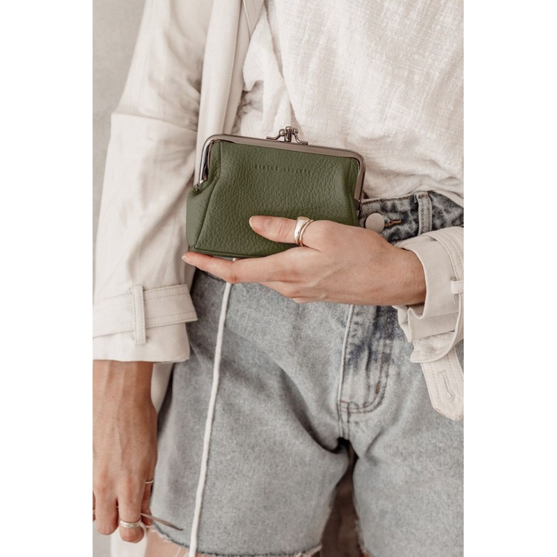 Volatile Khaki Clip Purse