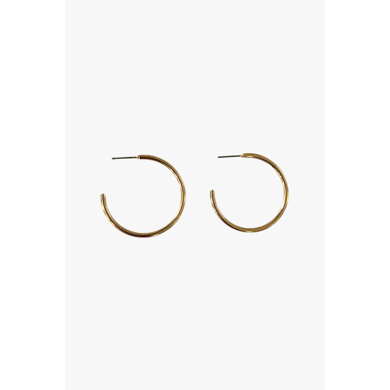 Classic Thin Hoop Earrings Gold