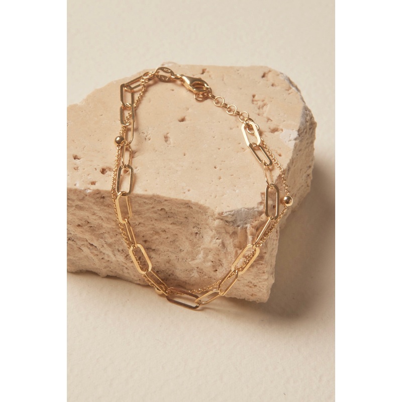 Double Chain Gold Bracelet