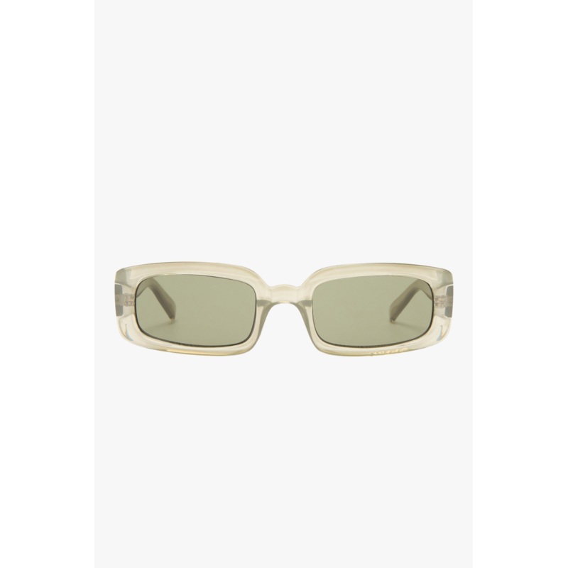 Dynamite Eucalyptus Rectangle Khaki Mono Lens Sunglasses