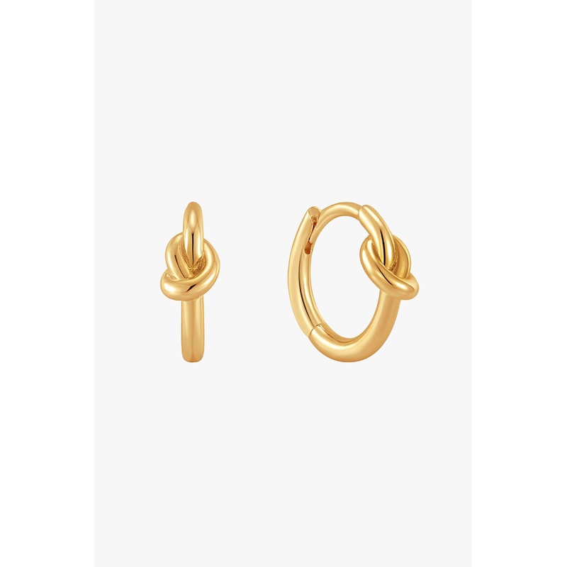 Forget Me Knot Huggie Hoop Gold 12mm EOL Earrings