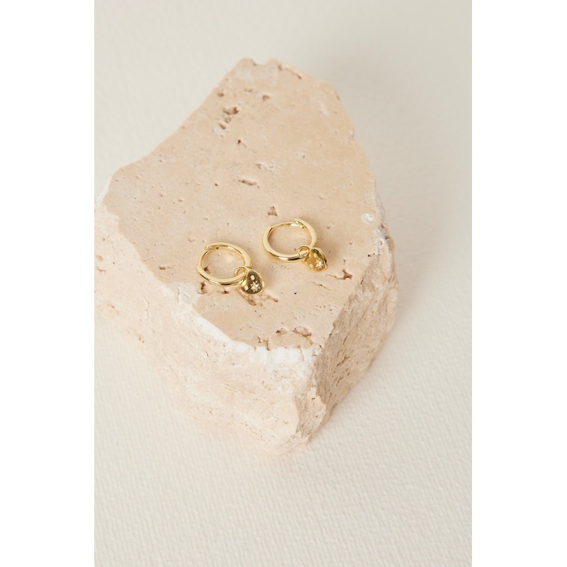 Heart Locket Sleeper EOL Gold Earrings