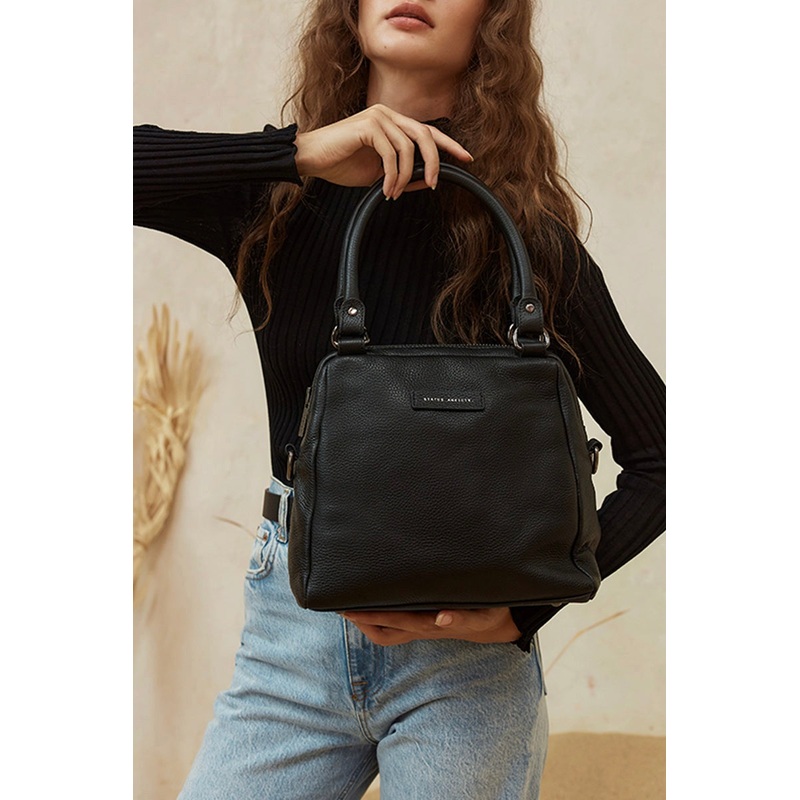 Last Mountains Black Shoulder Bag
