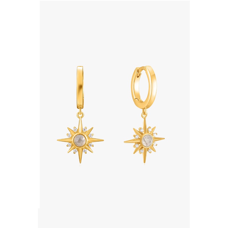 Midnight Star Huggie Hoop Gold EOL Earrings