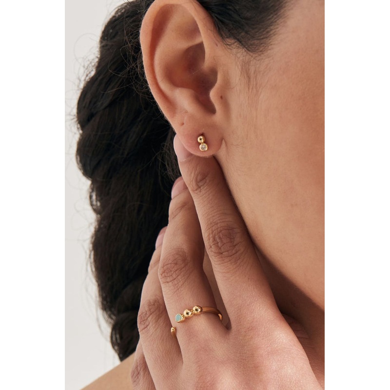 Orb Sparkle Gold EOL Stud Earrings