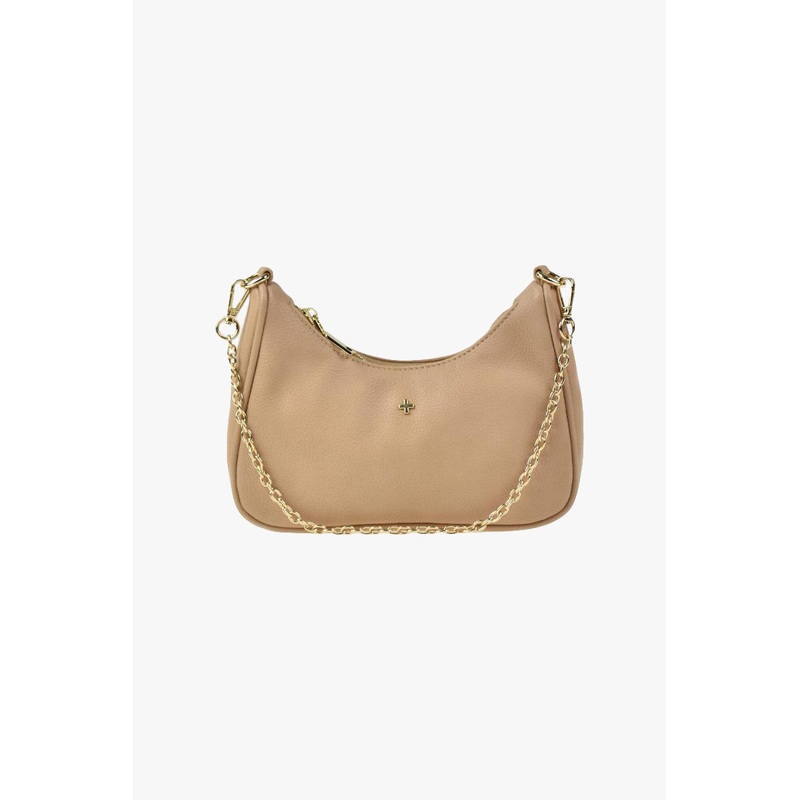 Paloma Sand Pebble Gold Vegan Leather Crossbody Bag