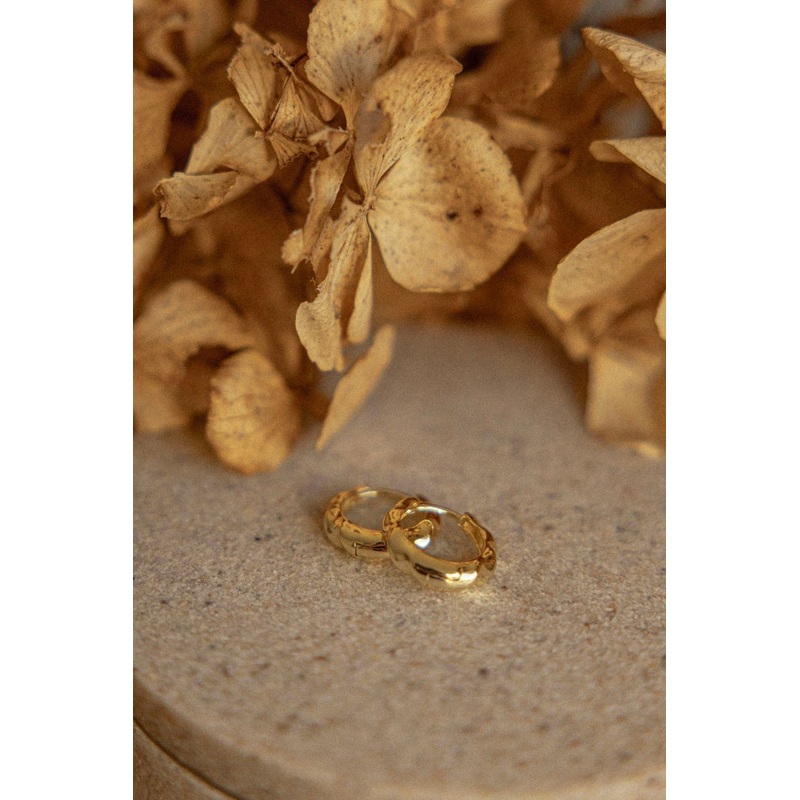 Scarlett Gold Twist Hoop Earrings