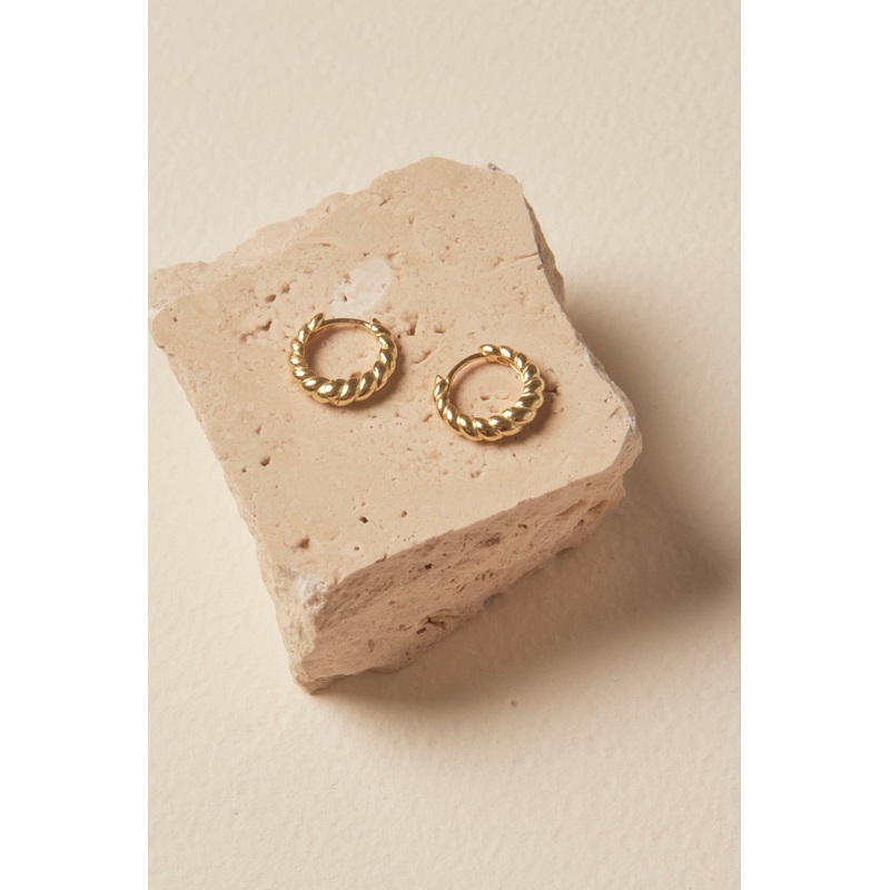 Twirl Hoop EOL Gold Earrings
