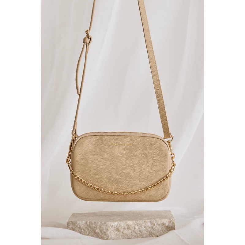 Venice Shell Leather Double Pouch Bag