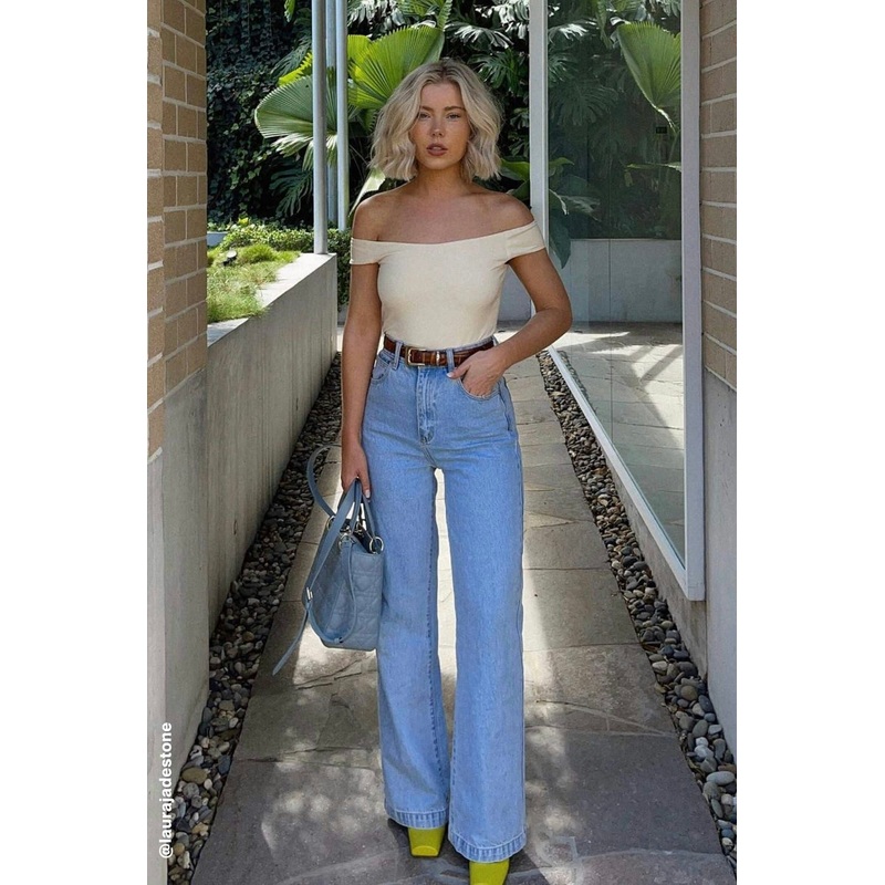 94 High Wide Walk Away Light Blue Denim Jean