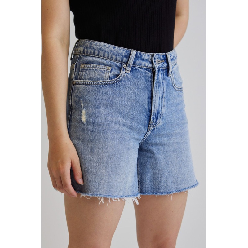 Aimee Mid Blue Denim Shorts