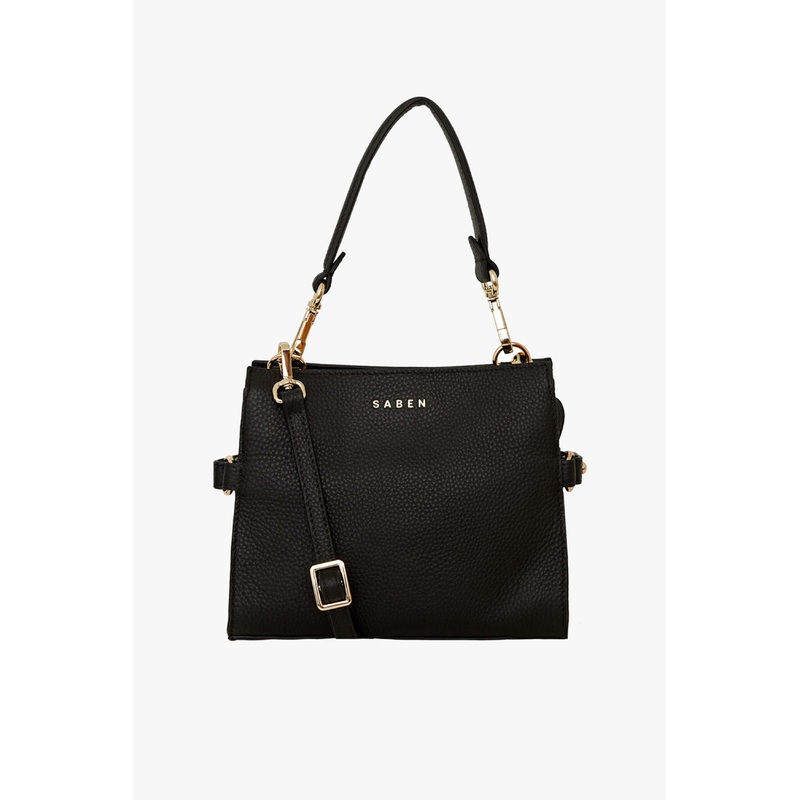 Birdie Black Mini Top Handle Square Crossbody Bag