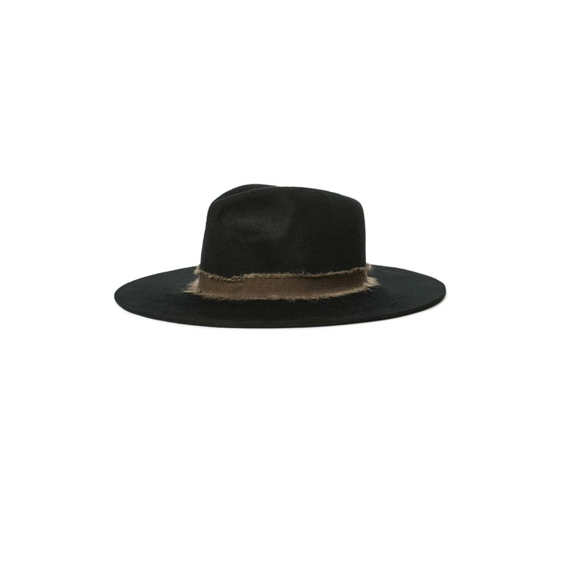Ella Fedora Felt Black Brown Hat