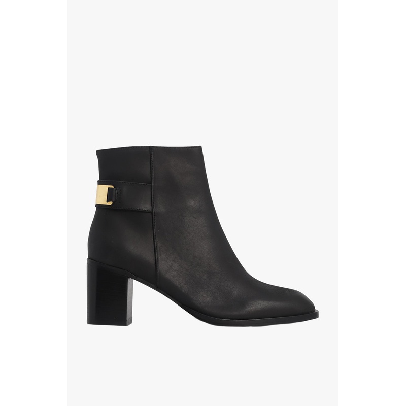 Elsie Mid Heel Black Ankle Boot