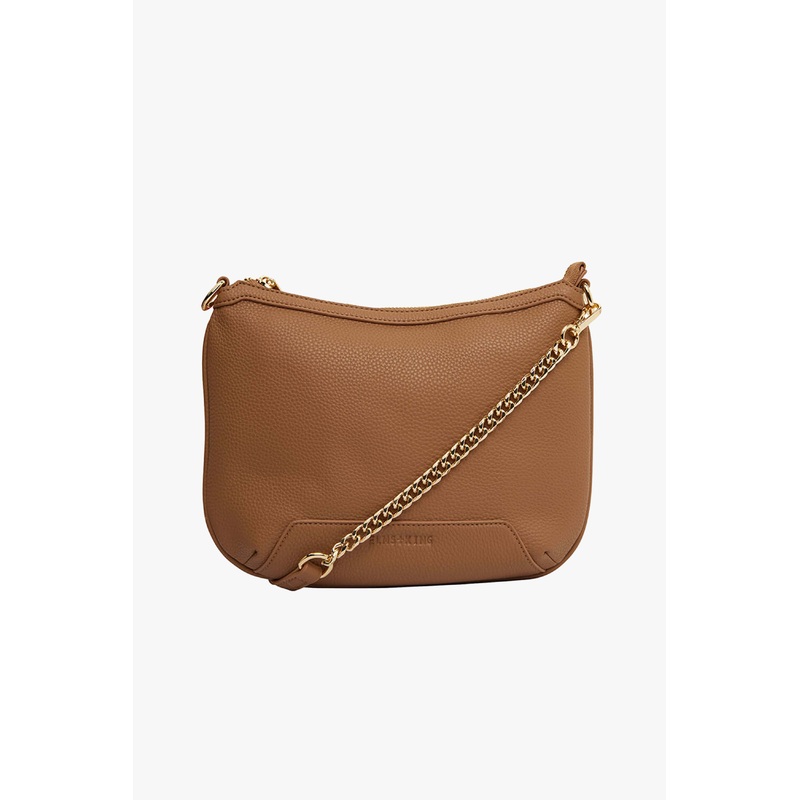 Glendale Taupe Crossbody Bag with Chain