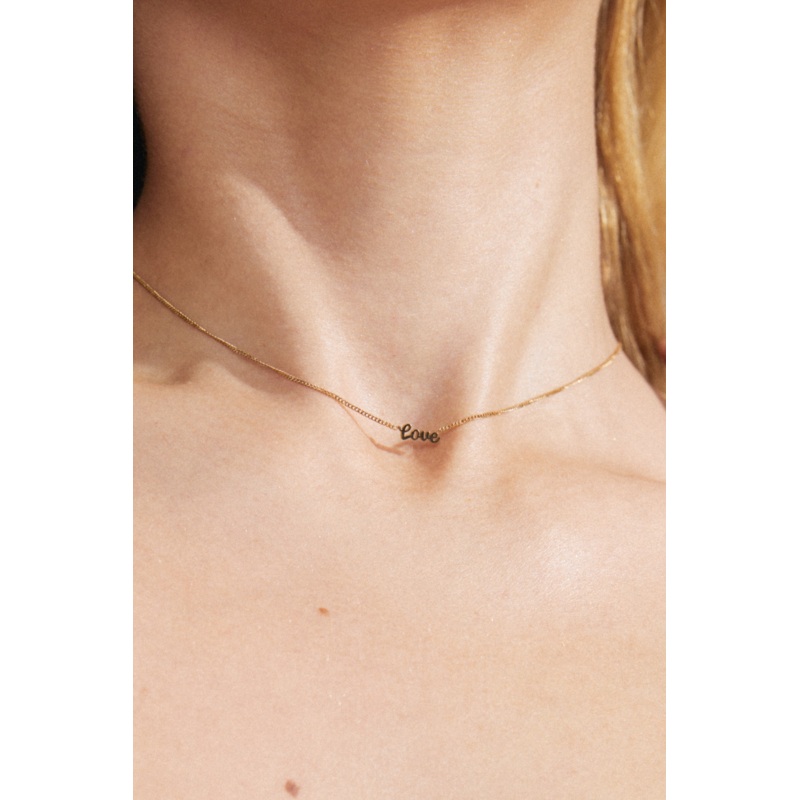 Love Recycled EOL Gold Plated Necklace