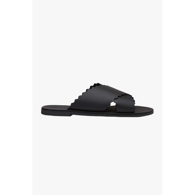 Lulu Black Wide Strap Slide