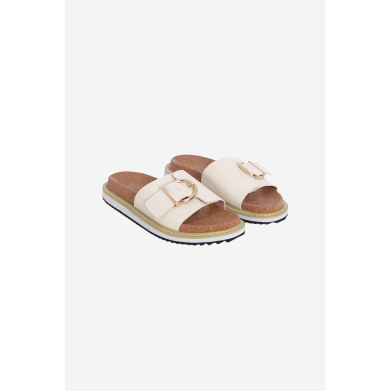 Nellie Cream Buckle Slide