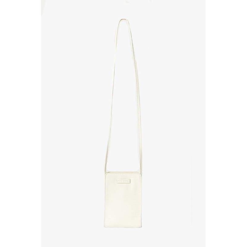 Paloma Ivory Brushed Croc Phone Bag