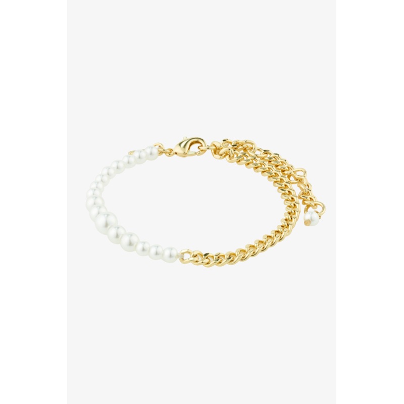Relando Pearl + Gold Plated EOL Beaded Bracelet
