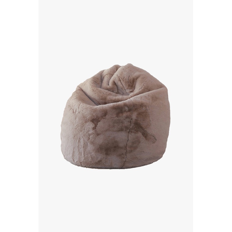 Vegan Fur Bean Bag Pewter