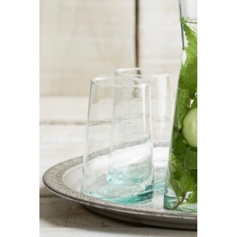 Wine Glasses Clear Blue Champagne Beer 350ml