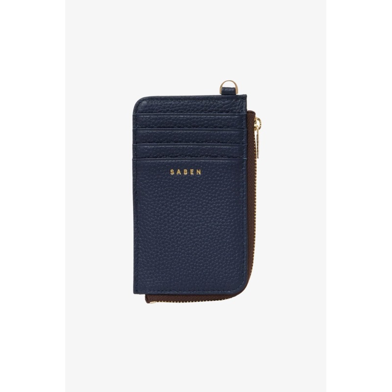 Winona Card Holder Midnight Blue Leather