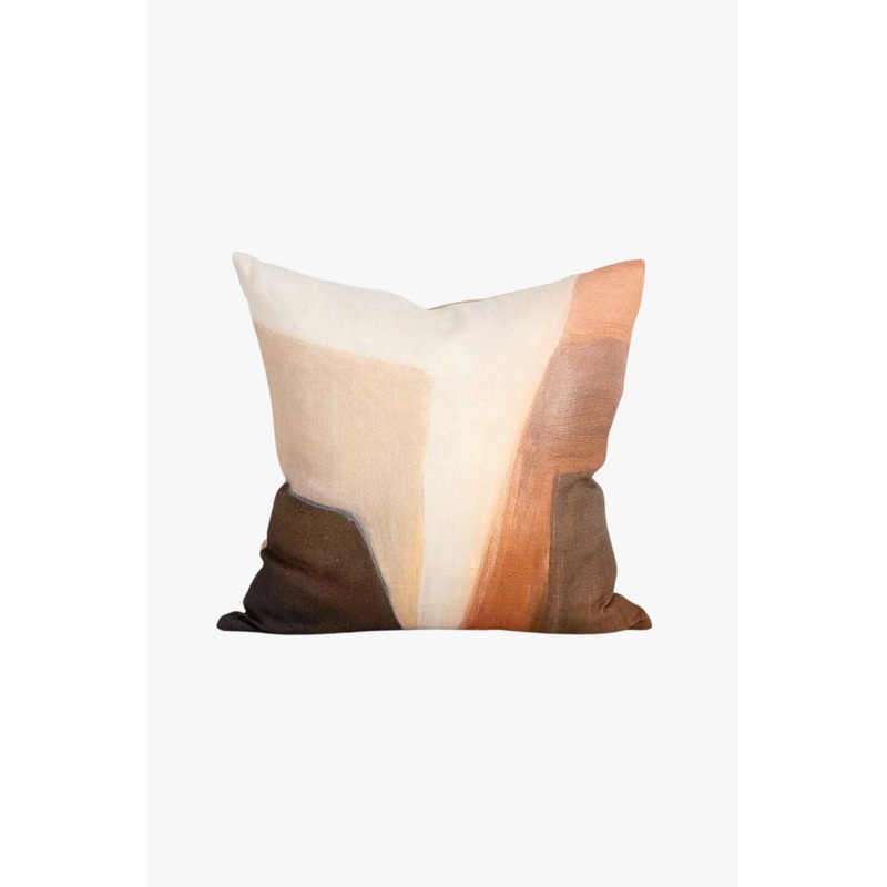 Amelie Cream Terracotta Abstract Feather Inner EOL 50x50cm Cushion