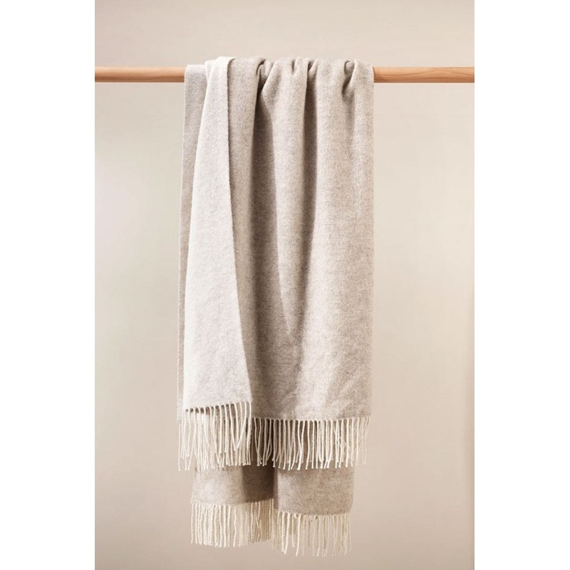 Casa Oatmeal Fringed 130x180cm Merino Throw