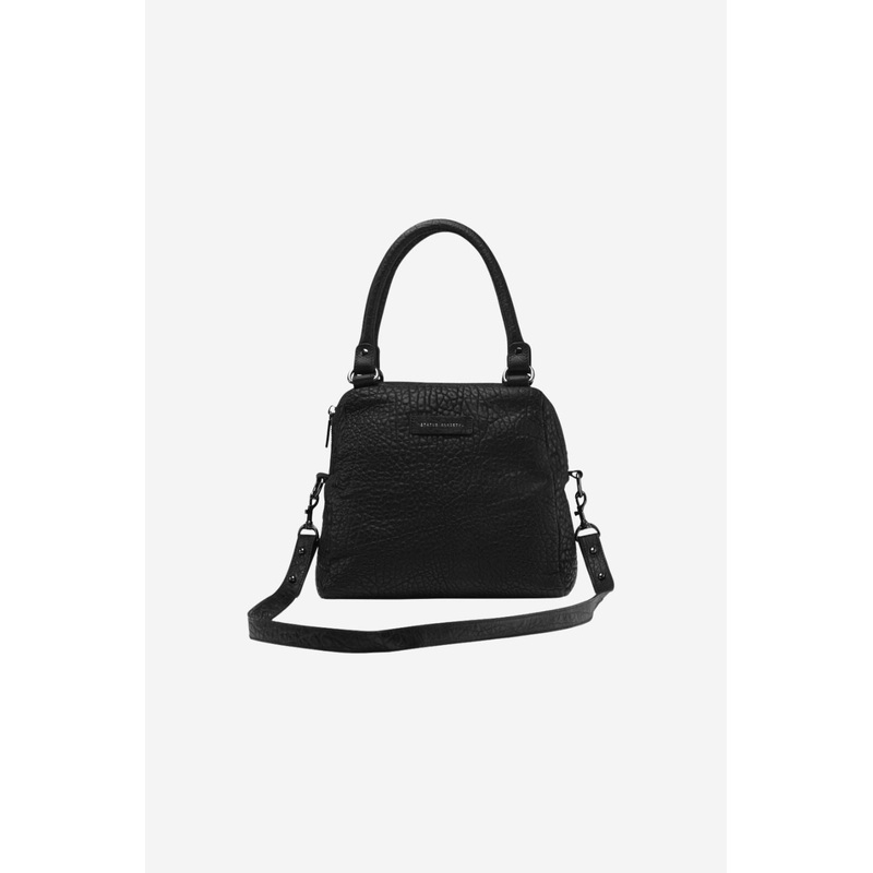 Last Mountains Top Handle Black Bubble Shoulder Bag