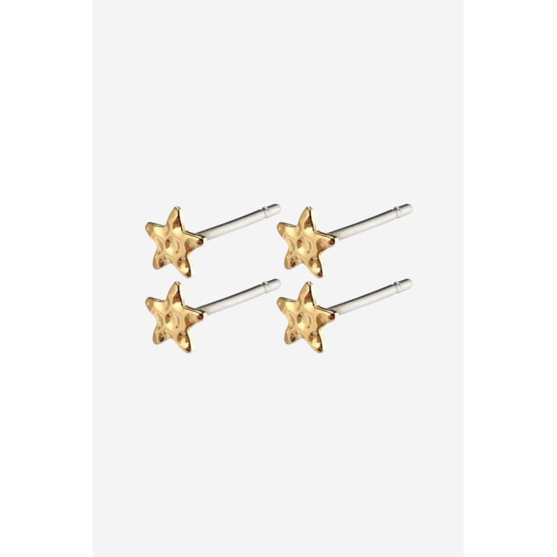 Regina mini Star Stud Gold Earrings Two Pack EOL