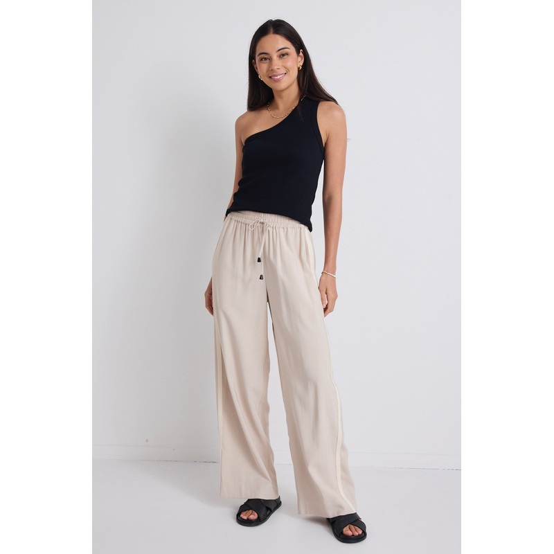 Townie Sand Stripe Side Tape Wide Leg Pants