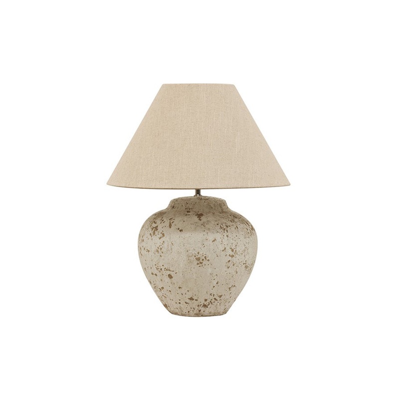 Tuscan Style Stone Medium Lamp with Biscotti 51cm Lampshade