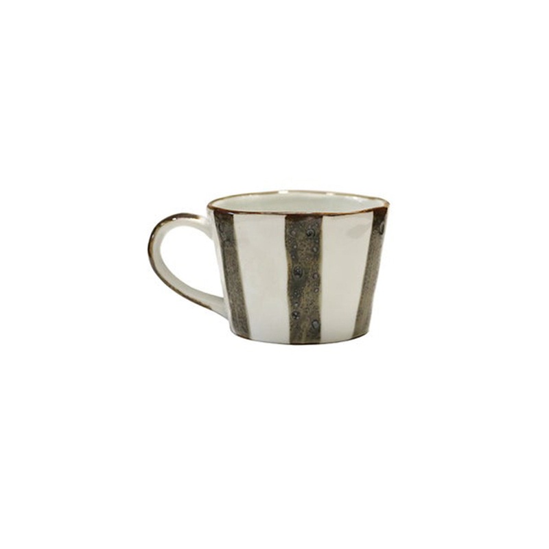 Zanzibar Striped Black and White Mug