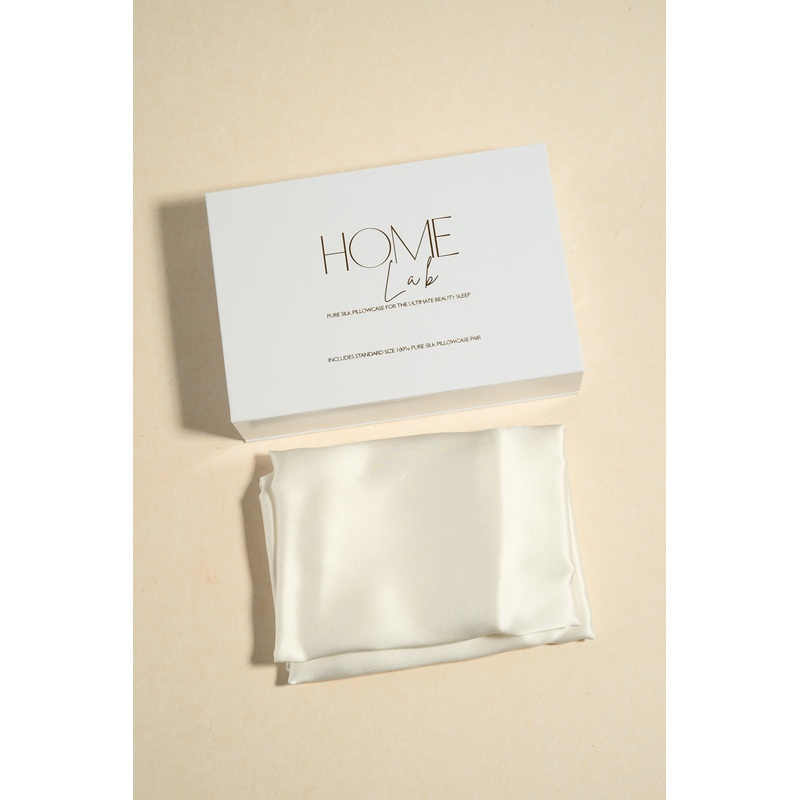 100% Silk Beauty Pair Pillowcases Milk 48x73cm