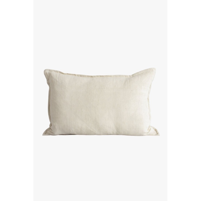 Arcadia Almond Beige Feather Inner 40x60cm Linen Cushion