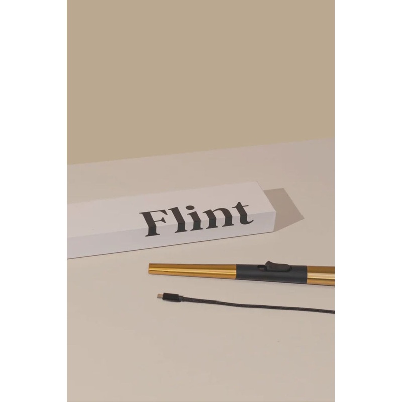 Flint Brass USB Rechargeable 25cm Lighter