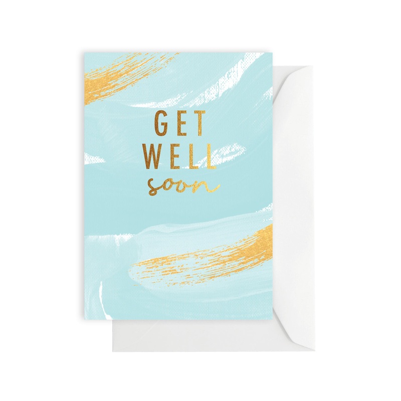 Get Well Brushy Greeting Card