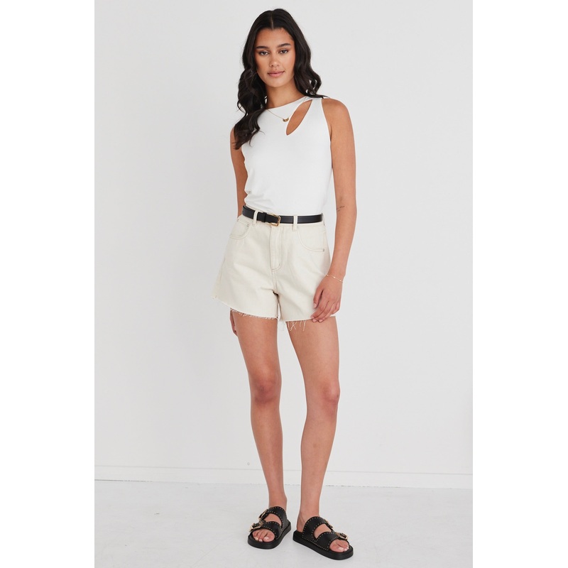 Haze Ecru Denim Short