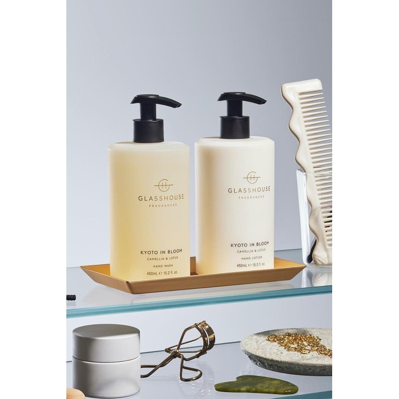 Kyoto In Bloom 450ml Hand Care Duo with Gold Tray