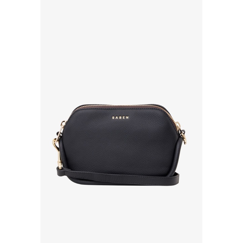 Odile Black Suede Side Crossbody Bag