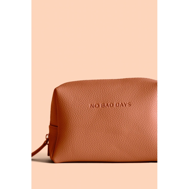 Terracotta Vegan Leather Beauty Bag
