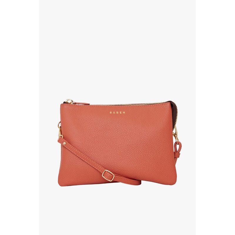 Tilly’s Big Sis Crossbody Terracotta Leather Large Clutch