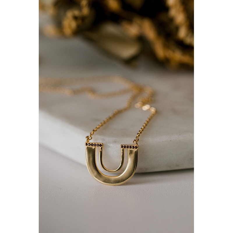 Zulu Gold U Shape Necklace EOL