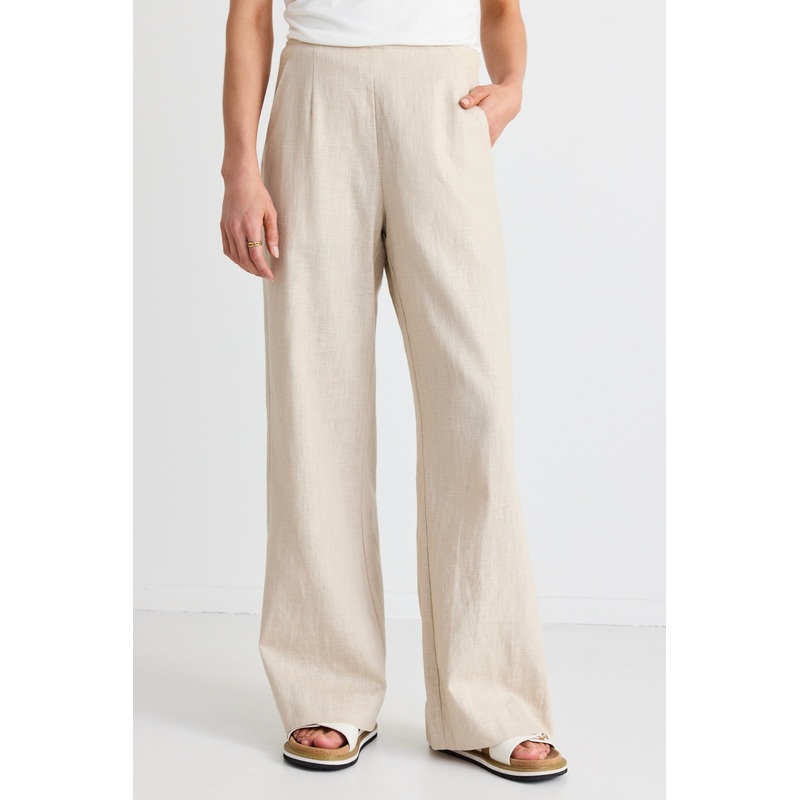 Boardwalk Natural Ramie Extended Waist Pants