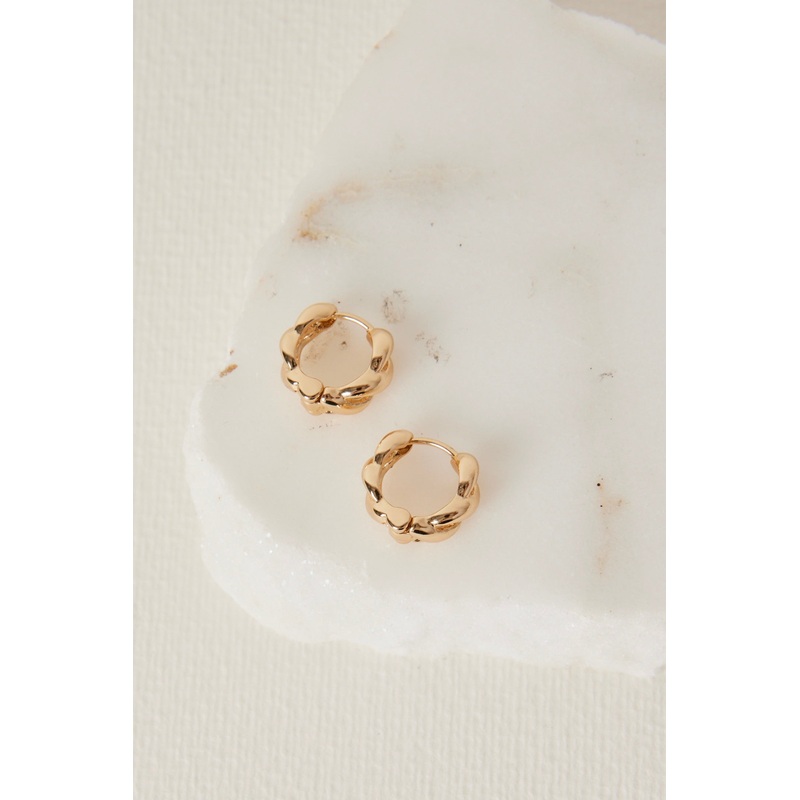 Chain EOL Hoop Gold Earrings