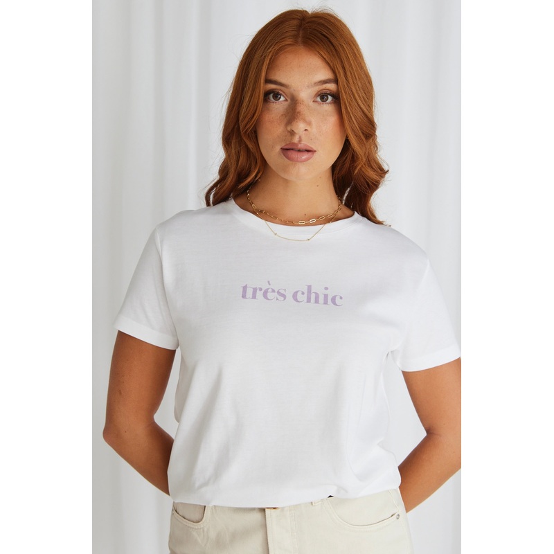 Chic White Classic Organic Tee